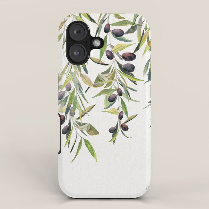 Olive Branch Watercolor  iPhone Case Gallery Image 1