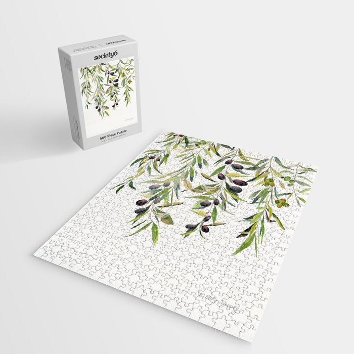 Olive Branch Watercolor  Jigsaw Puzzle Gallery Image 2