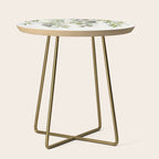 Olive Branch Watercolor  Side Table Gallery Image 1