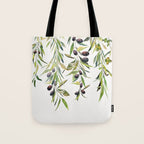 Olive Branch Watercolor  Tote Bag Gallery Image 1