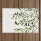 Olive Branch Watercolor  Outdoor Rug Gallery Image 1