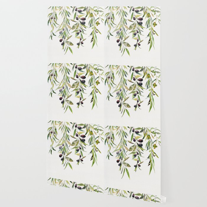 Olive Branch Watercolor  Wallpaper Gallery Image 2