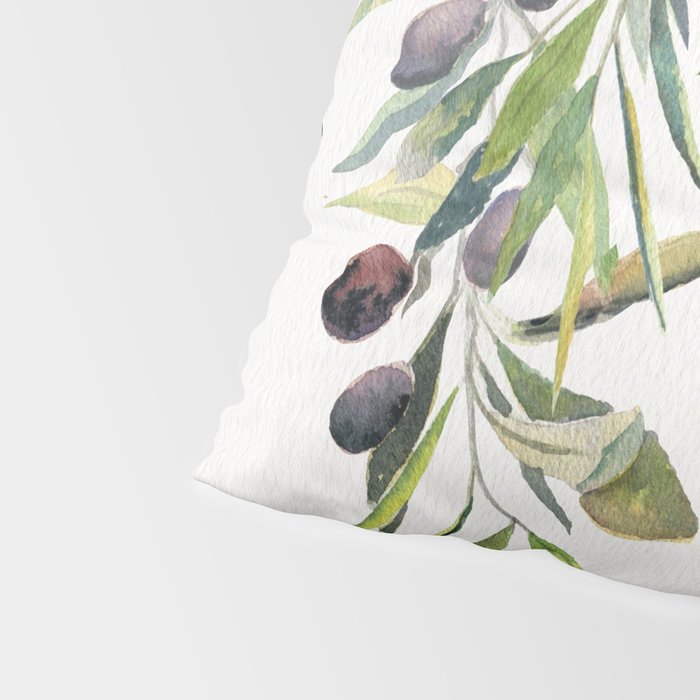 Olive Branch Watercolor  Pillow Sham Gallery Image 4