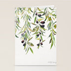 Olive Branch Watercolor  Stationery Card Gallery Image 2
