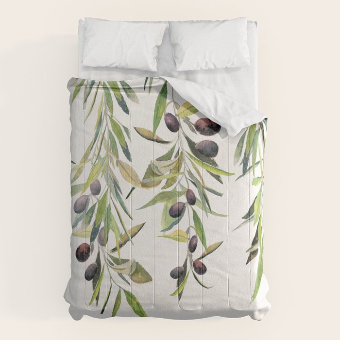 Olive Branch Watercolor  Comforter Gallery Image 1