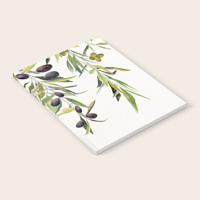 Olive Branch Watercolor  Notebook