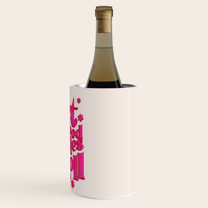 Let The Good Times Roll  - Retro Type in Pink Wine Chiller Gallery Image 3