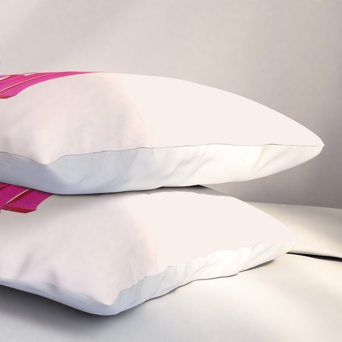 Let The Good Times Roll  - Retro Type in Pink Pillow Sham Gallery Image 3