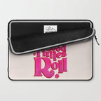 Let The Good Times Roll  - Retro Type in Pink Laptop Sleeve Gallery Image 2