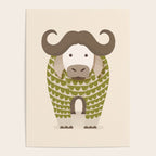 Whimsical Cape Buffalo Poster Gallery Image 4
