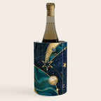 Celestial Starry Emerald Gold Cosmos Wine Chiller Gallery Image 3