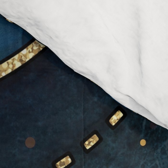 Celestial Starry Emerald Gold Cosmos Comforter Gallery Image 4