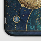 Celestial Starry Emerald Gold Cosmos Laptop Sleeve Gallery Image 3