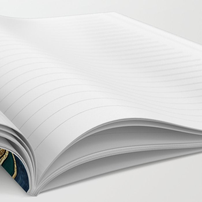 Celestial Starry Emerald Gold Cosmos Notebook Gallery Image 2