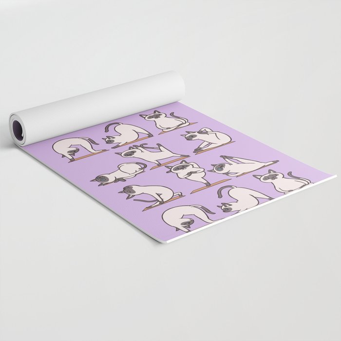 Siamese Cat Yoga Yoga Mat Gallery Image 2