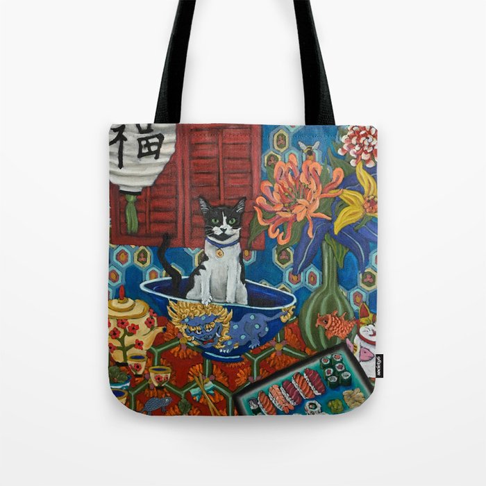 Beckoning Cat Tote Bag Gallery Image 1