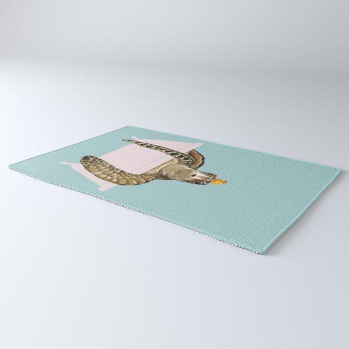 Sea Turtle in Bathtub Rug Gallery Image 3