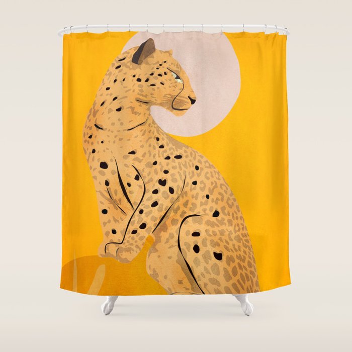 Leopard Shower Curtain Gallery Image 1