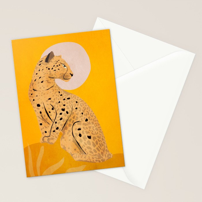 Leopard Stationery Card Gallery Image 2