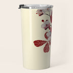 Red Flowers in Vase Travel Mug Gallery Image 3