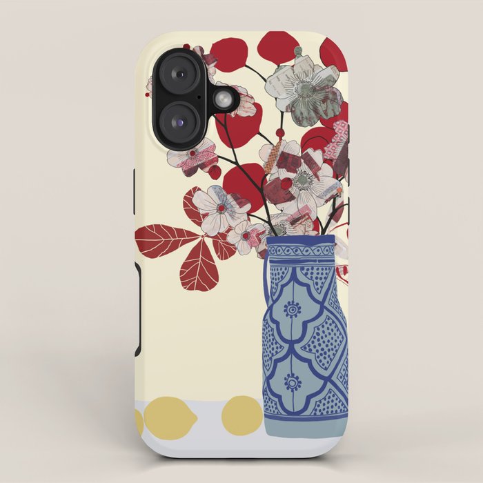 Red Flowers in Vase iPhone Case Gallery Image 1