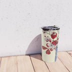 Red Flowers in Vase Travel Mug Gallery Image 4