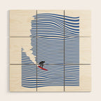 Surfing Jaws Wood Wall Art Gallery Image 1