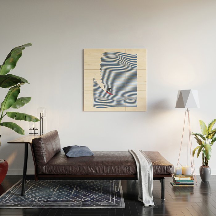 Surfing Jaws Wood Wall Art Gallery Image 2