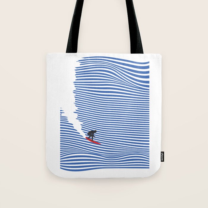 Surfing Jaws Tote Bag Gallery Image 1