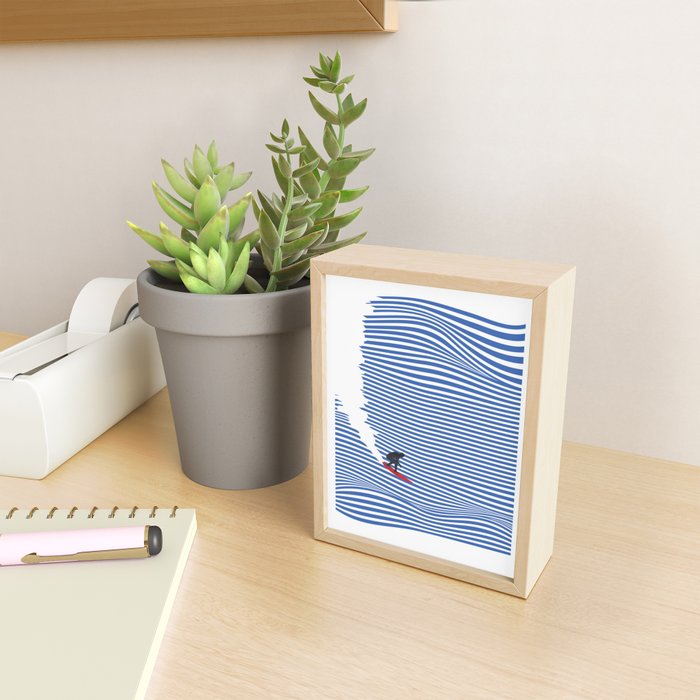 Surfing Jaws Mini Art Print Gallery Image 2