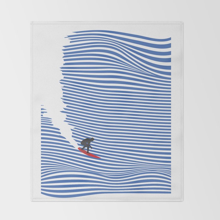 Surfing Jaws Throw Blanket Gallery Image 2