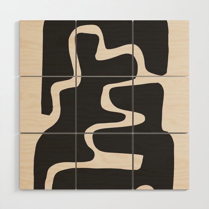 Modern Abstract Shapes 17 Wood Wall Art Gallery Image 1