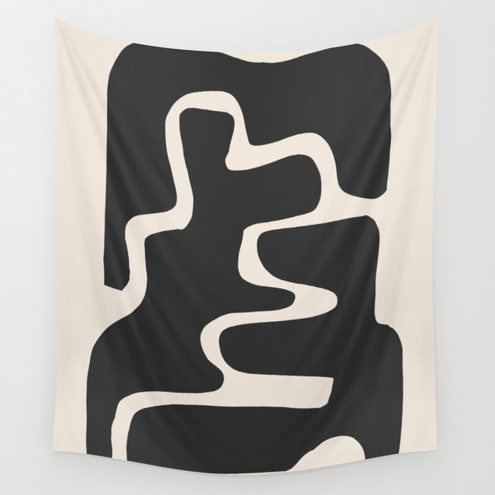 Modern Abstract Shapes 17 Wall Tapestry Gallery Image 4