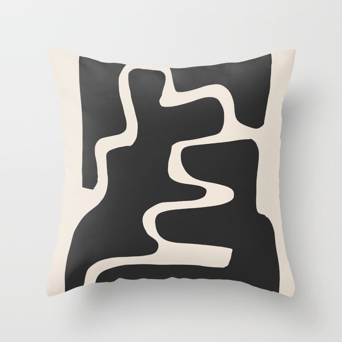 Modern Abstract Shapes 17 Throw Pillow Gallery Image 1
