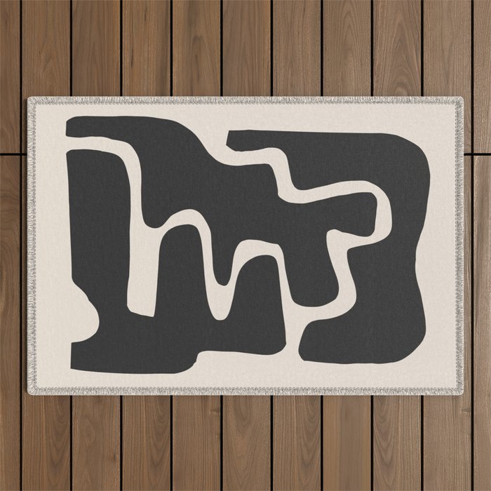 Modern Abstract Shapes 17 Outdoor Rug Gallery Image 1
