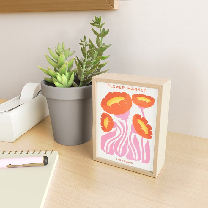 Coral Cosmos: Les Fleurs | Flower Market 05 | Spring Summer 23 Mini Art Print Gallery Image 2
