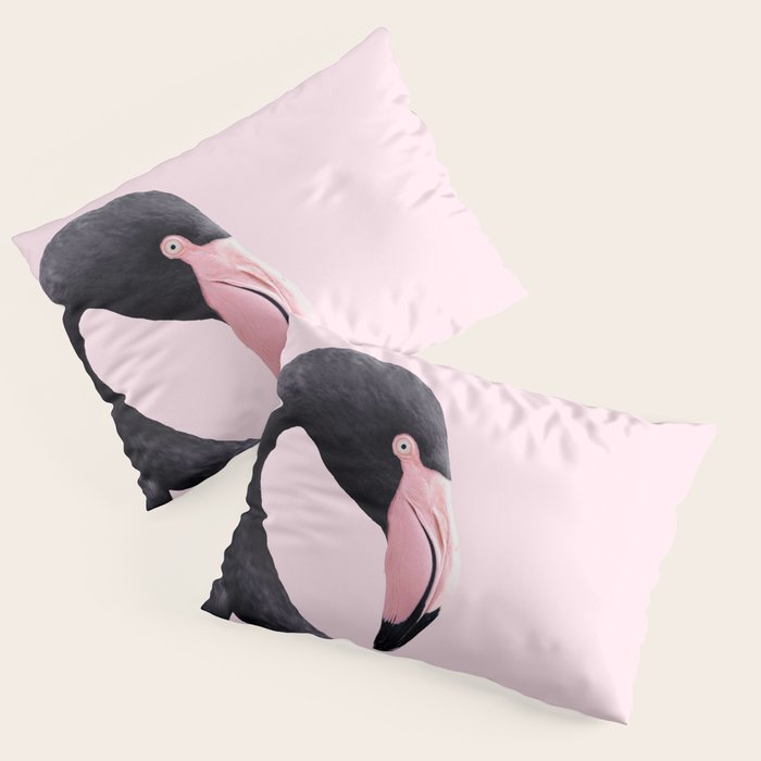 BLACK FLAMINGO Pillow Sham Gallery Image 3