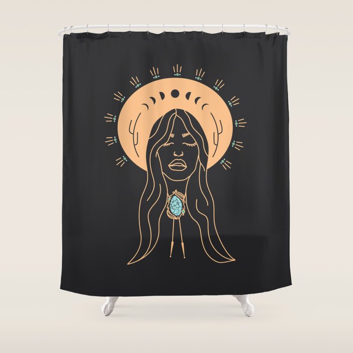 Desert Angel in Peach & Grey Shower Curtain Gallery Image 1