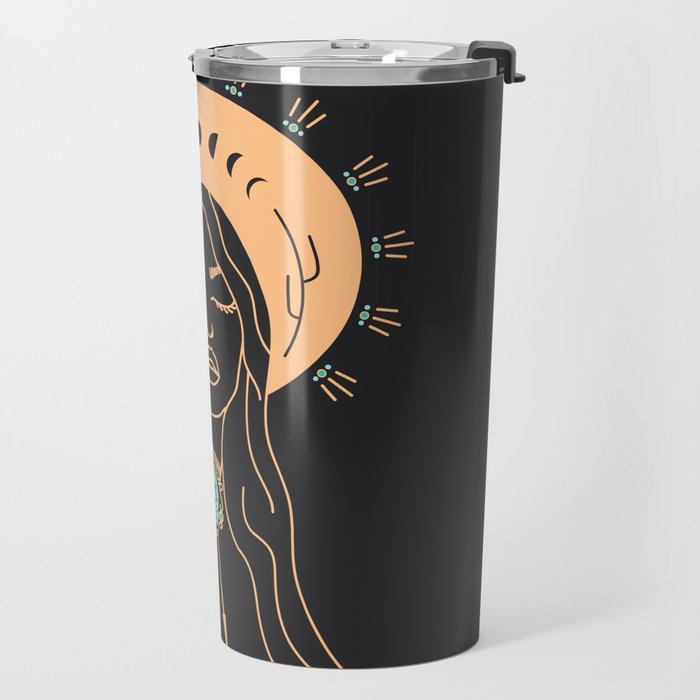 Desert Angel in Peach & Grey Travel Mug Gallery Image 2