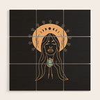 Desert Angel in Peach & Grey Wood Wall Art Gallery Image 1