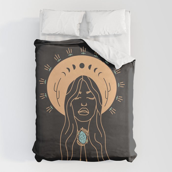 Desert Angel in Peach & Grey Duvet Cover Gallery Image 6