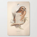 Bird Divinations: Tawny owl (about: almanacofbirds.org) Cutting Board Gallery Image 1
