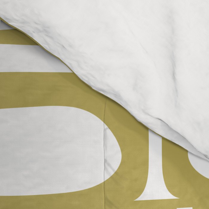Mid Century Modern Piquet Geometric Multi Pattern in Vintage Olive Green and White Comforter Gallery Image 4