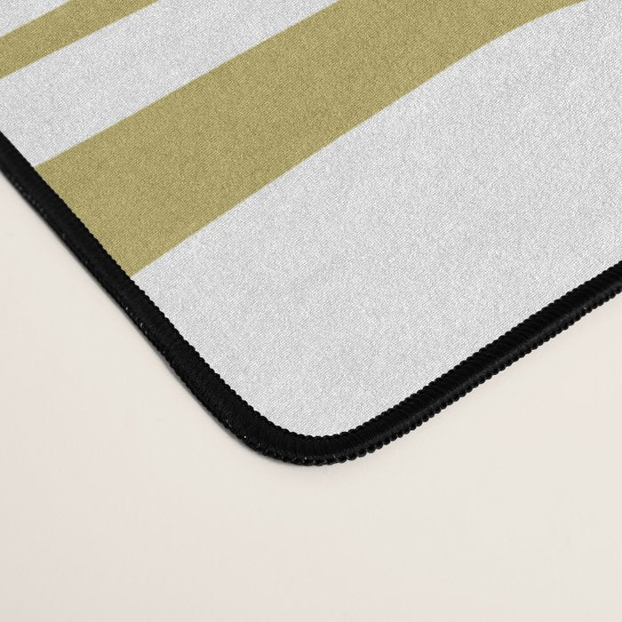 Mid Century Modern Piquet Geometric Multi Pattern in Vintage Olive Green and White Desk Mat Gallery Image 4