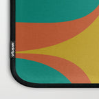Retro Groove Mid Century Modern Abstract Pattern in Mid Mod Teal Orange Mustard Laptop Sleeve Gallery Image 3