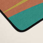 Retro Groove Mid Century Modern Abstract Pattern in Mid Mod Teal Orange Mustard Desk Mat Gallery Image 4