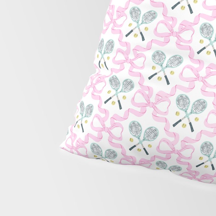 Tennis Trellis Bows in Pink Pillow Sham Gallery Image 4