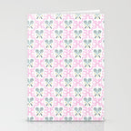 Tennis Trellis Bows in Pink Stationery Card Gallery Image 2