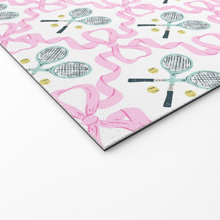 Tennis Trellis Bows in Pink Welcome Mat Gallery Image 2