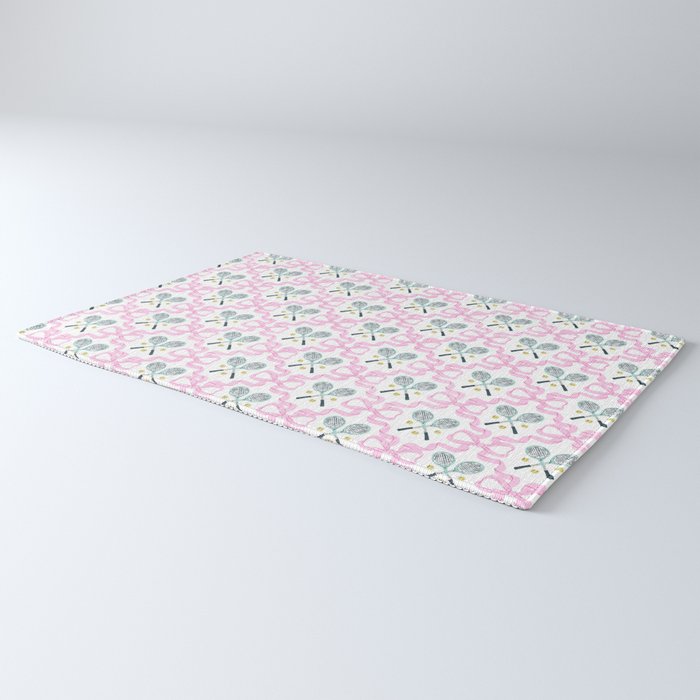 Tennis Trellis Bows in Pink Rug Gallery Image 3